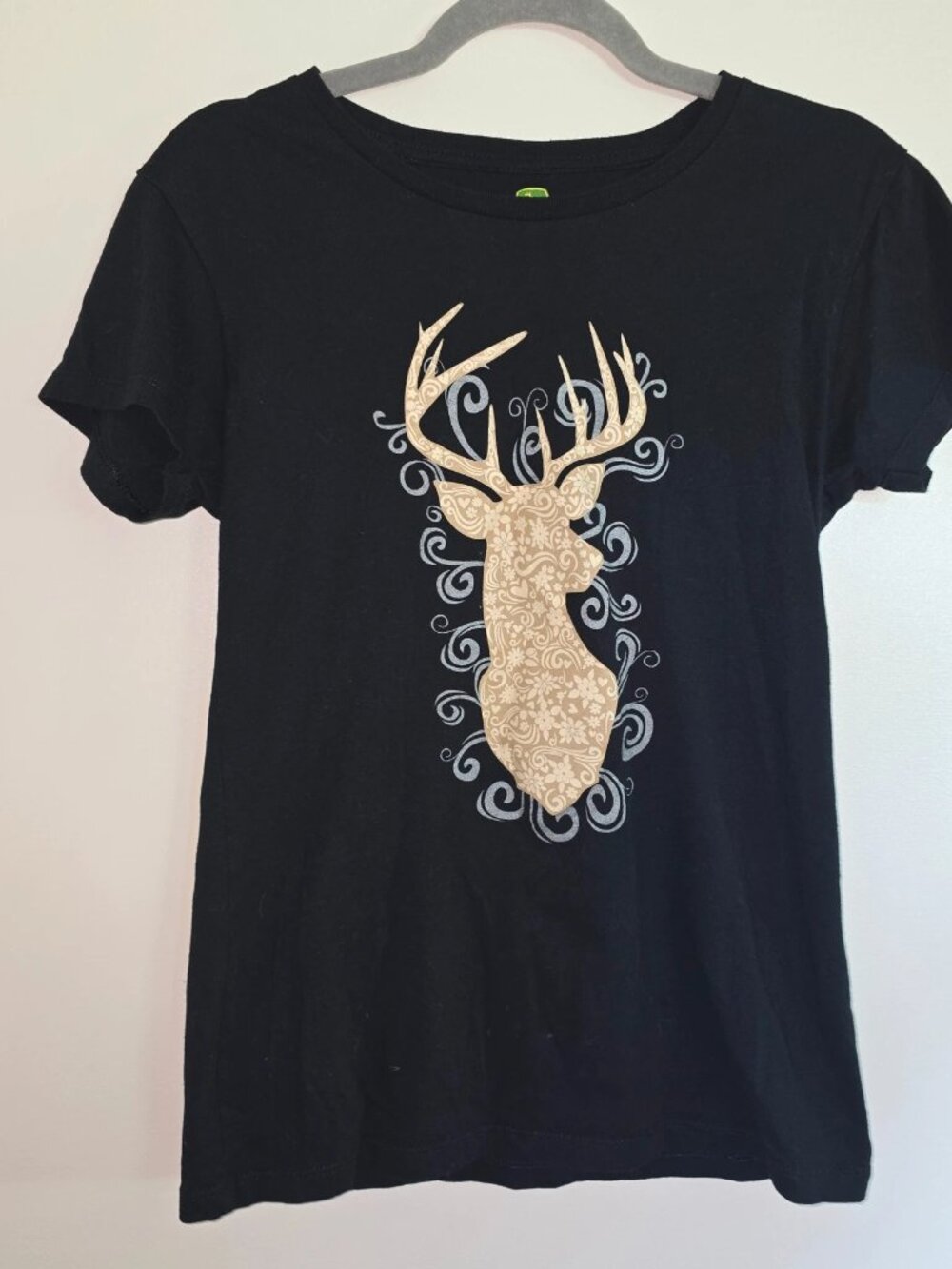 John Deere graphic t shirt with swirl accents